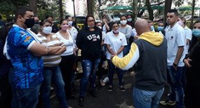  Maxtécnica atrasa salário e trabalhadores protestam em frente ao Hospital Heliópolis