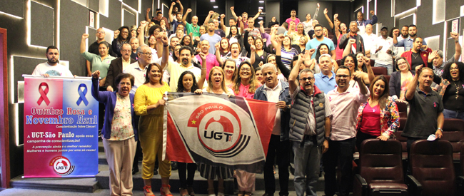  UGT São Paulo realiza evento de conscientização sobre câncer de mama e de próstata na sede do SIEMACO-SP