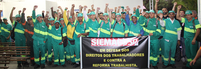  Siemaco mobilizado durante o Dia Nacional de Lutas e Paralisações em defesa dos direitos do trabalhador
