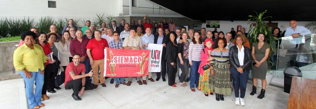 UNI Américas propõe aliança entre centrais sindicais para defender pauta comum em evento internacional no SIEMACO-SP