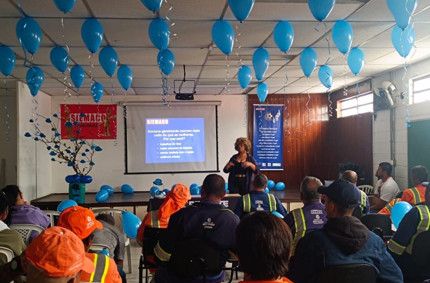  SIEMACO-SP leva conscientização do Novembro Azul para as garagens da empresa Corpus na Zona Leste